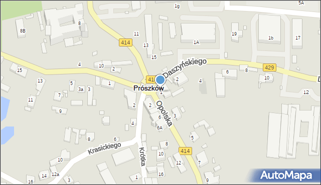 Prószków, Opolska, 1, mapa Prószków