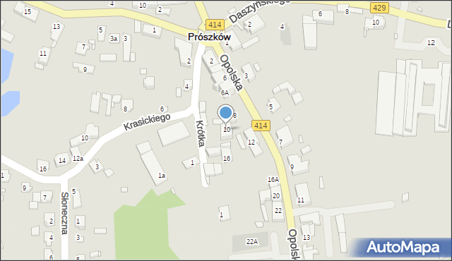 Prószków, Opolska, 10, mapa Prószków