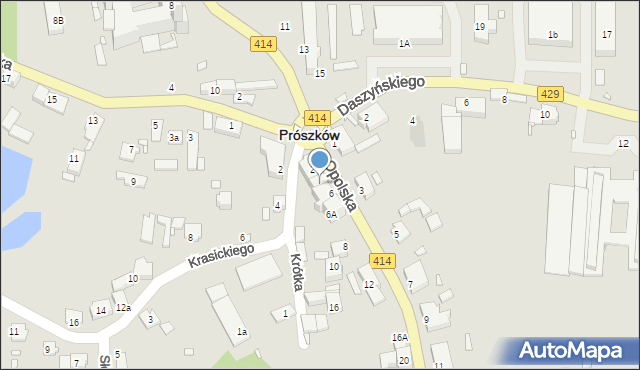 Prószków, Opolska, 4, mapa Prószków