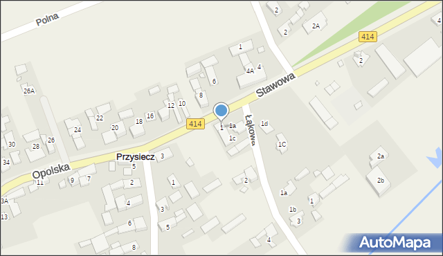 Przysiecz, Opolska, 1, mapa Przysiecz