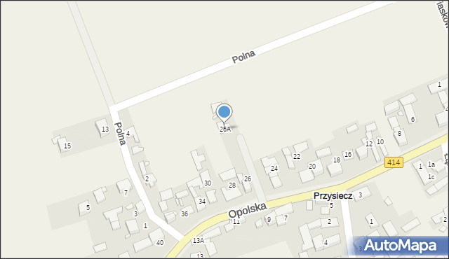 Przysiecz, Opolska, 26A, mapa Przysiecz