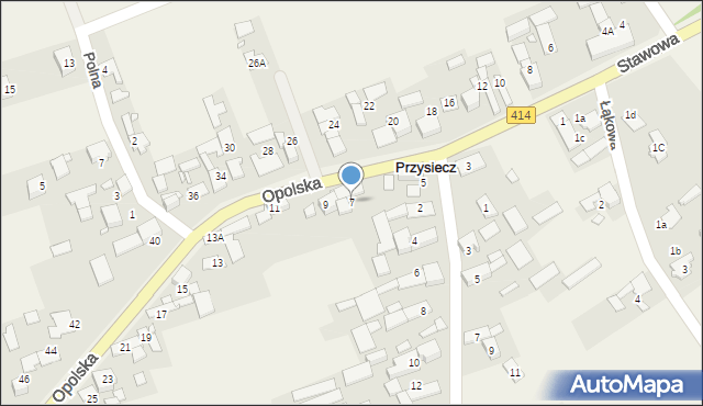 Przysiecz, Opolska, 7, mapa Przysiecz