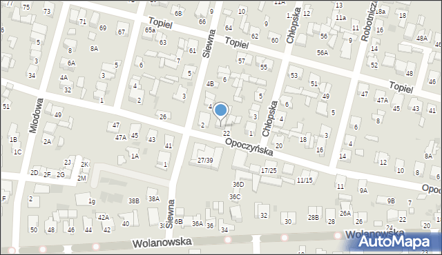 Radom, Opoczyńska, 24A, mapa Radomia