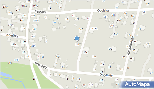 Radom, Opolska, 14d, mapa Radomia