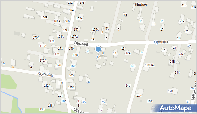 Radom, Opolska, 8A, mapa Radomia