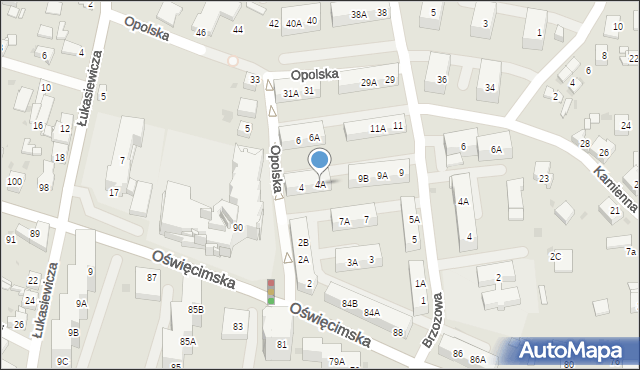 Ruda Śląska, Opolska, 4A, mapa Rudy Śląskiej