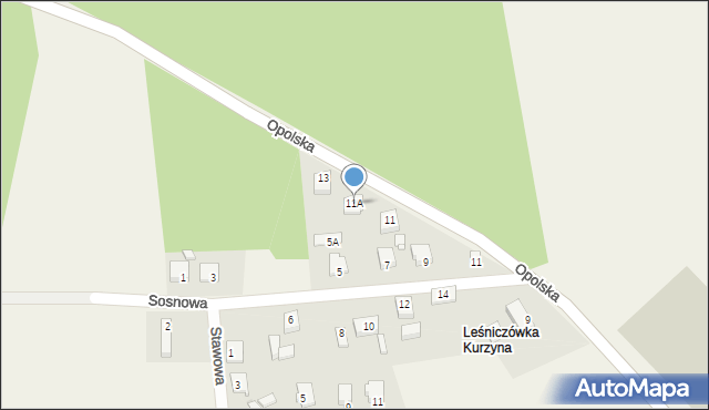Rudziniec, Opolska, 11A, mapa Rudziniec