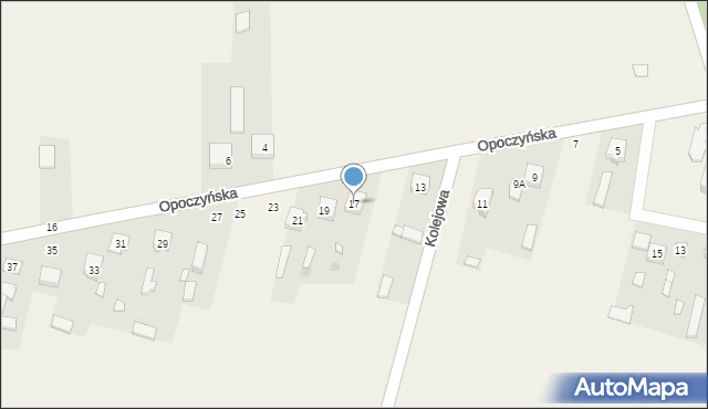 Rusinów, Opoczyńska, 17, mapa Rusinów