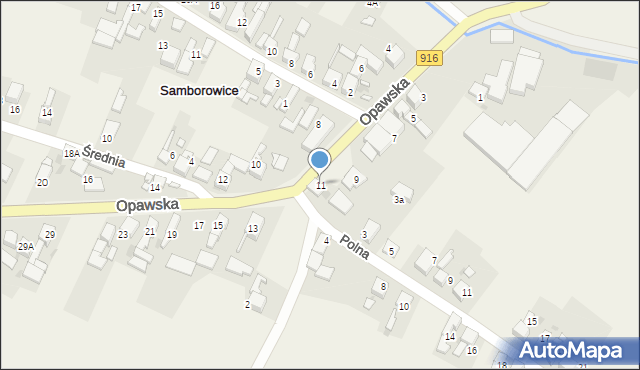 Samborowice, Opawska, 11, mapa Samborowice