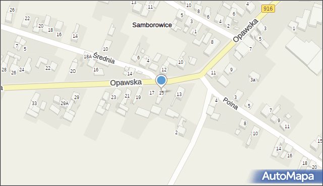 Samborowice, Opawska, 15, mapa Samborowice