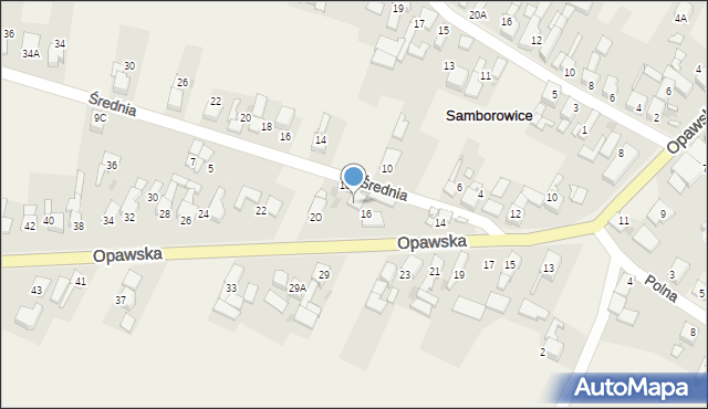 Samborowice, Opawska, 18, mapa Samborowice