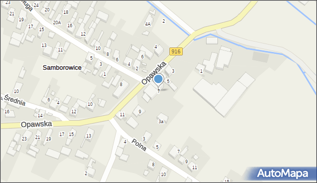 Samborowice, Opawska, 7, mapa Samborowice