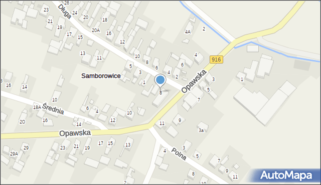 Samborowice, Opawska, 8, mapa Samborowice