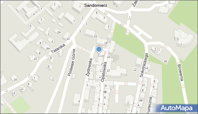 Sandomierz, Opatowska, 157, mapa Sandomierza