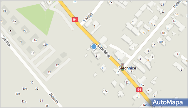 Siechnice, Opolska, 6A, mapa Siechnice