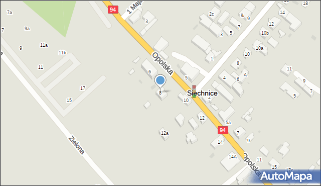 Siechnice, Opolska, 8, mapa Siechnice