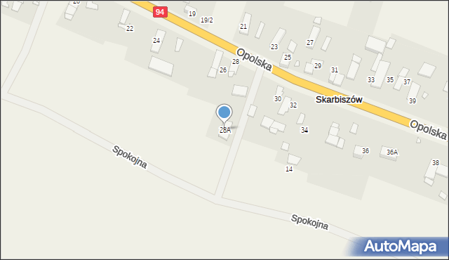 Skarbiszów, Opolska, 28A, mapa Skarbiszów