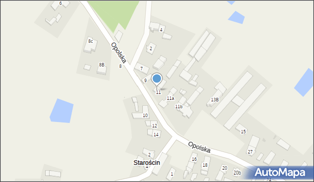 Starościn, Opolska, 13, mapa Starościn