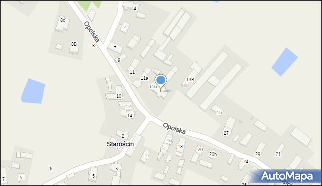 Starościn, Opolska, 13A, mapa Starościn