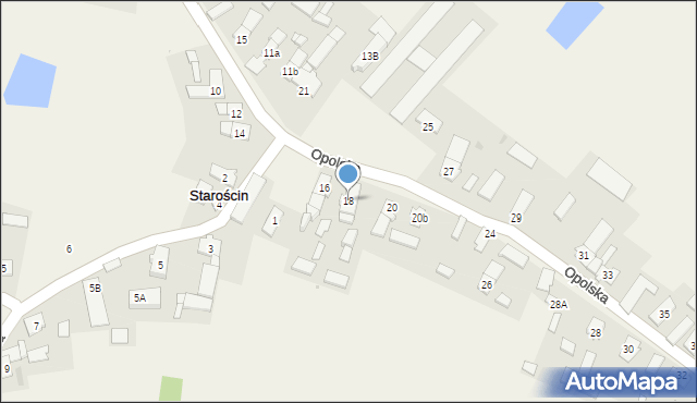 Starościn, Opolska, 18, mapa Starościn