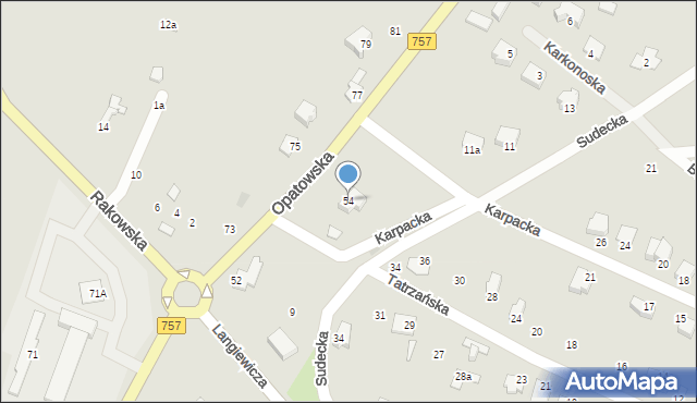 Staszów, Opatowska, 54, mapa Staszów