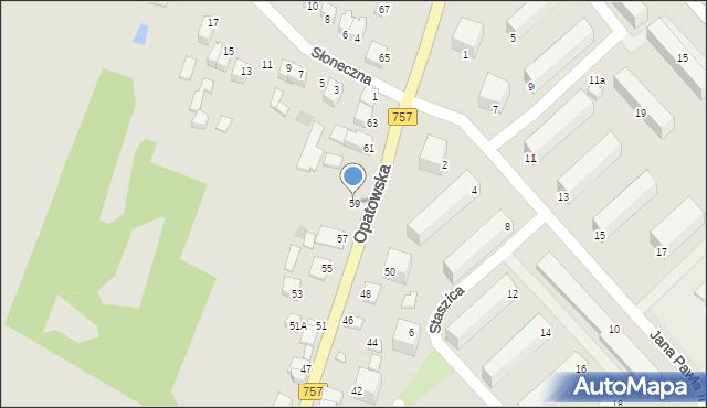 Staszów, Opatowska, 59, mapa Staszów