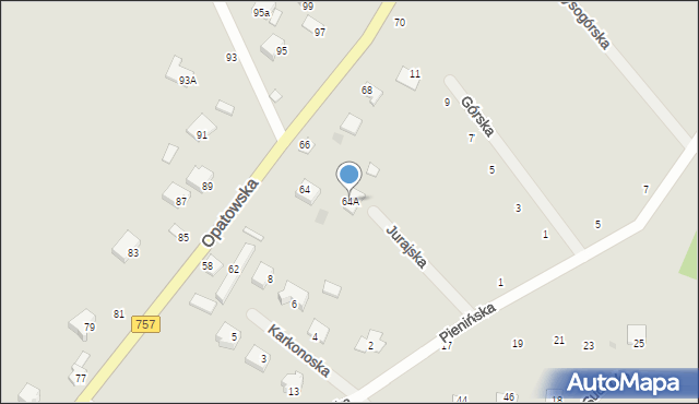 Staszów, Opatowska, 64A, mapa Staszów