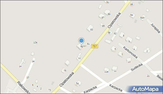 Staszów, Opatowska, 79, mapa Staszów