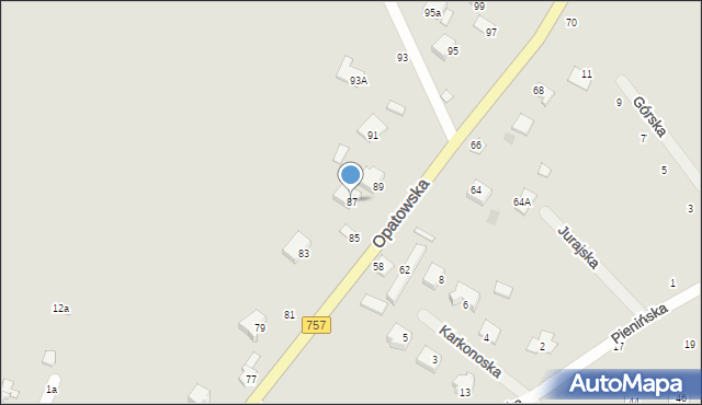 Staszów, Opatowska, 87, mapa Staszów