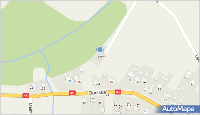 Stradunia, Opolska, 100, mapa Stradunia