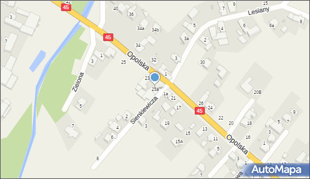 Stradunia, Opolska, 23a, mapa Stradunia