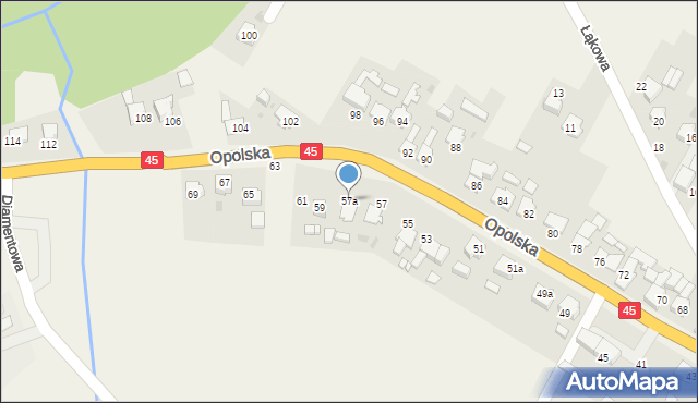 Stradunia, Opolska, 57a, mapa Stradunia