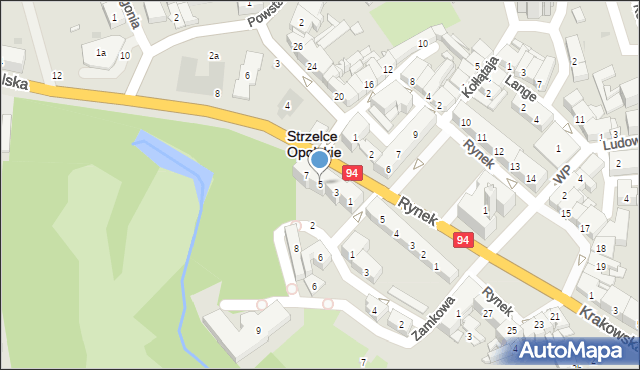 Strzelce Opolskie, Opolska, 5, mapa Strzelce Opolskie