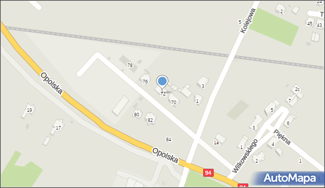 Strzelce Opolskie, Opolska, 72, mapa Strzelce Opolskie