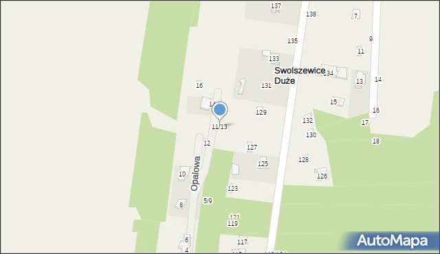 Swolszewice Duże, Opalowa, 11/13, mapa Swolszewice Duże