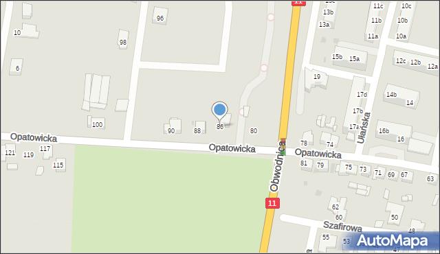 Tarnowskie Góry, Opatowicka, 86, mapa Tarnowskie Góry