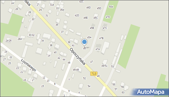 Tomaszów Mazowiecki, Opoczyńska, 45, mapa Tomaszów Mazowiecki