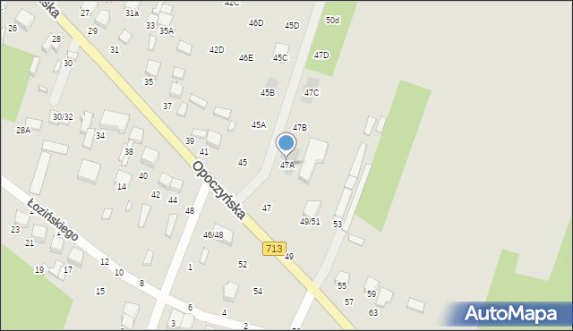 Tomaszów Mazowiecki, Opoczyńska, 47A, mapa Tomaszów Mazowiecki