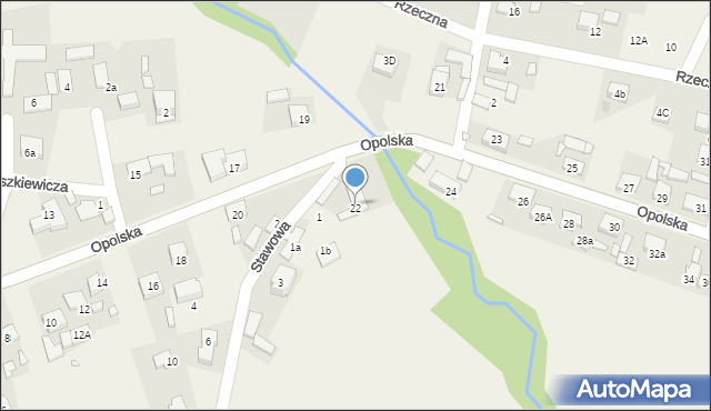 Turawa, Opolska, 22, mapa Turawa