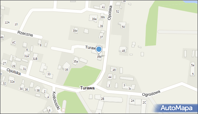 Turawa, Opolska, 35b, mapa Turawa