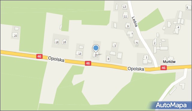 Turza, Opolska, 10, mapa Turza