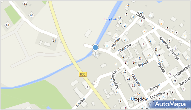 Urzędów, Opolska, 3, mapa Urzędów