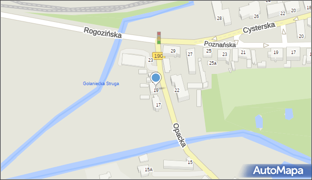 Wągrowiec, Opacka, 19, mapa Wągrowiec