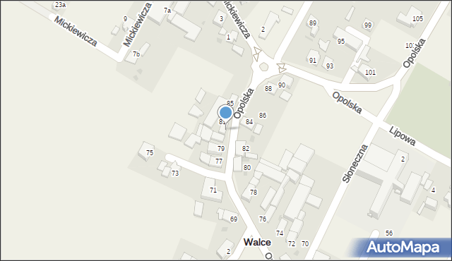 Walce, Opolska, 83a, mapa Walce