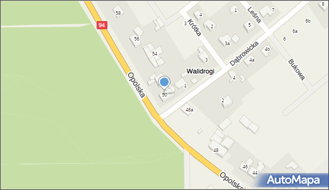 Walidrogi, Opolska, 50, mapa Walidrogi