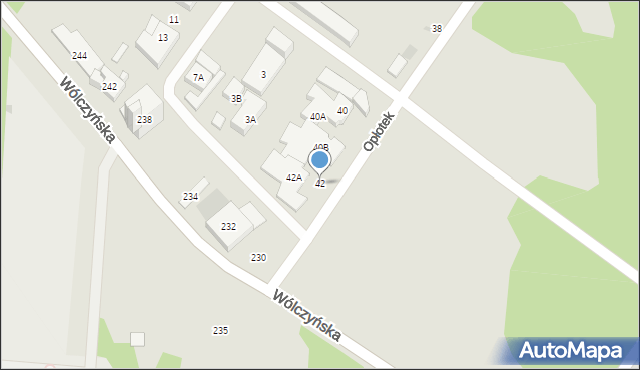 Warszawa, Opłotek, 42, mapa Warszawy