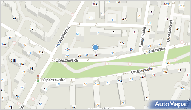 Warszawa, Opaczewska, 34, mapa Warszawy