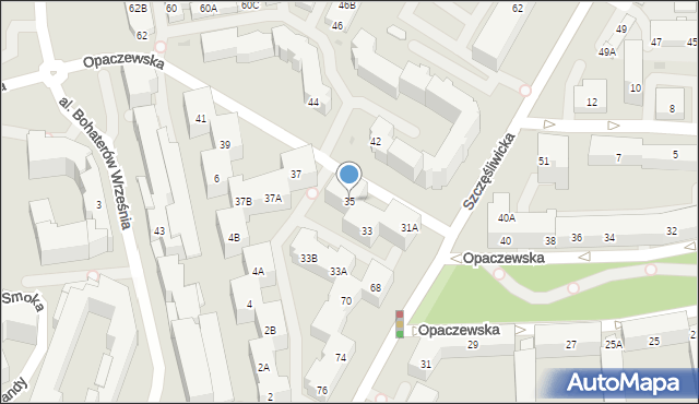 Warszawa, Opaczewska, 35, mapa Warszawy