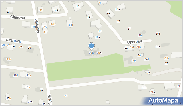 Warszawa, Operowa, 20b, mapa Warszawy