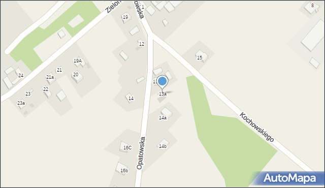 Waśniów, Opatowska, 13a, mapa Waśniów